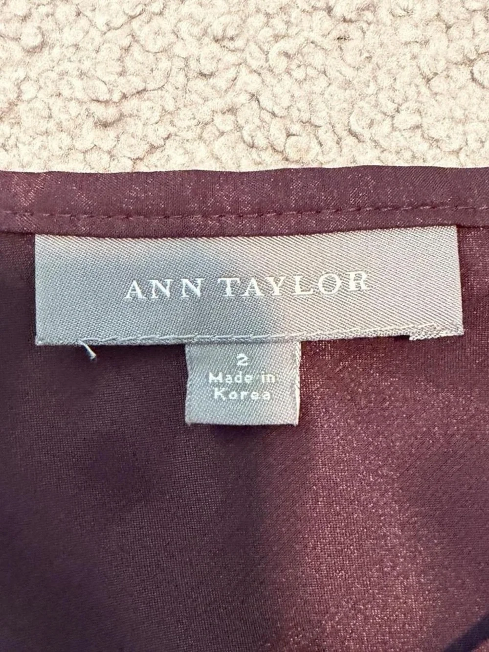 Ann Taylor dark purple patterned knee length skirt